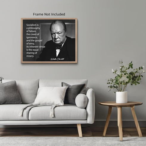 Posterizer 1 pcs-Socialism is a Philosophy of Failure-Winston Churchill-Famous Figures Art Collection-Quotes- Living Room Bedroom Decor- unframed ...
